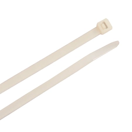 Forney Cable Tie, 12 in L, 3 in Max Bundle Dia., Natural, Nylon 6/6, 50 lb Strength, 25 PK 62026